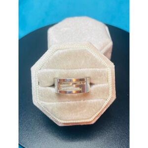 Gucci .925 Silver Ring Size 8.25 Unisex 1/2” height GC